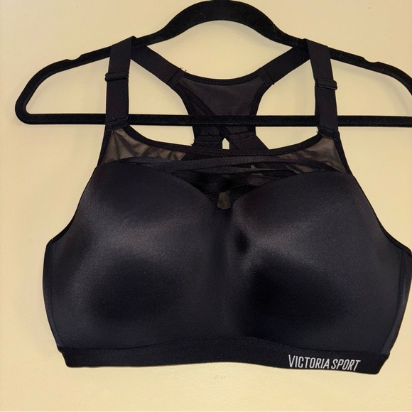 Victoria's Secret Other - Victoria's Secret Black Mesh Strappy Sports Bra